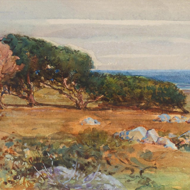 Green 'Moss Beach, Monterey, California' by Elmer Wachtel, 1909, Pacific Coastal Landscape, Art Student's League New York City, Benezit For Sale - Image 8 of 10