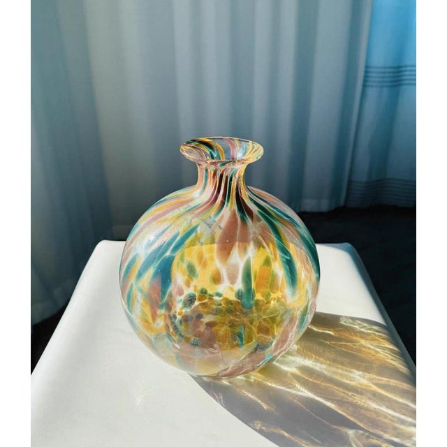 Late 20th Century Colored Glazed Enamel Vase For Sale In Des Moines, IA - Image 6 of 8