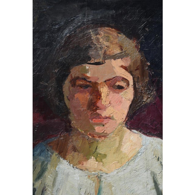 Charlotte Hilmer, Charlotte Hilmer, Painting, Young Woman, 1939-45, Framed, 1920s, Oil on Canvas For Sale - Image 7 of 11