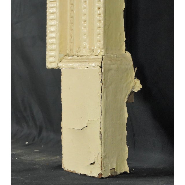 Antique English Regency Painted Wooden Fireplace Mantel For Sale - Image 11 of 12
