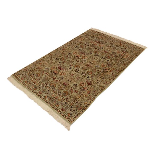 Designed with mesmerizing intricacy and gorgeous color palette, this hand-knotted masterpiece demonstrates the beauty and...