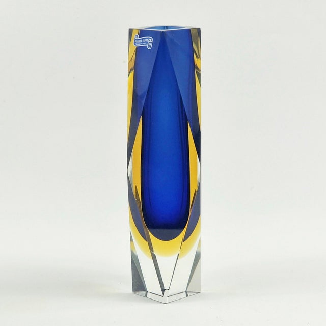 Mid-Century Modern Mid-Century Sommerso Murano Glass Vase by Flavio Poli for Alessandro Mandruzzato, Italy, 1970s For Sale - Image 3 of 9