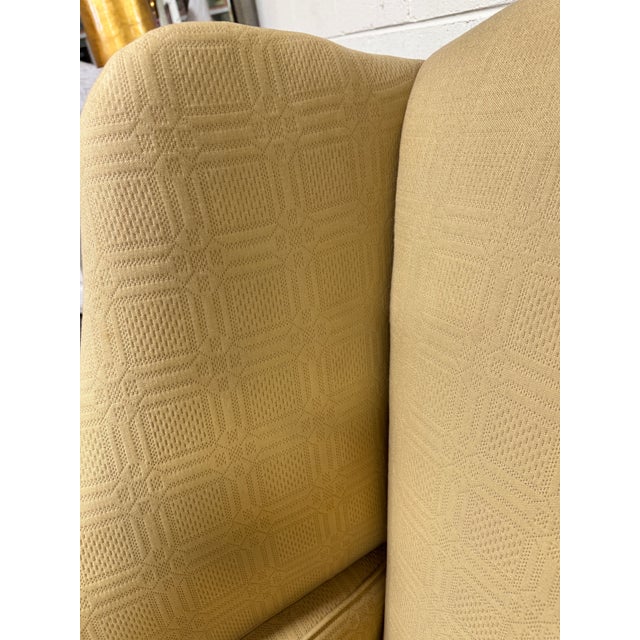 Light Yellow Johnston Benchworks Wingback Chairs - A Pair For Sale - Image 8 of 11
