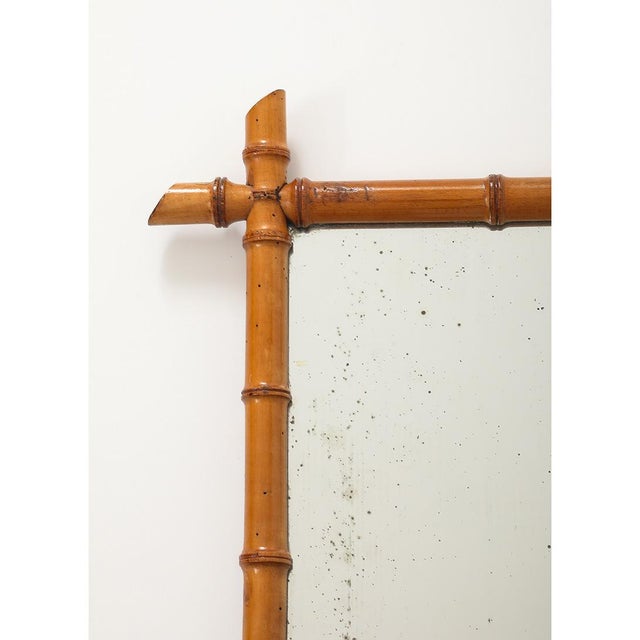 Vintage Faux Bamboo Mirror 3 For Sale - Image 4 of 9