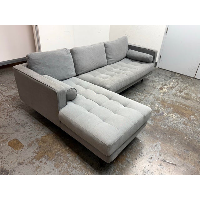 Design Plus Gallery presents the Stoneslate Sectional from HD Buttercup. This two piece sectional is upholstered in a soft...
