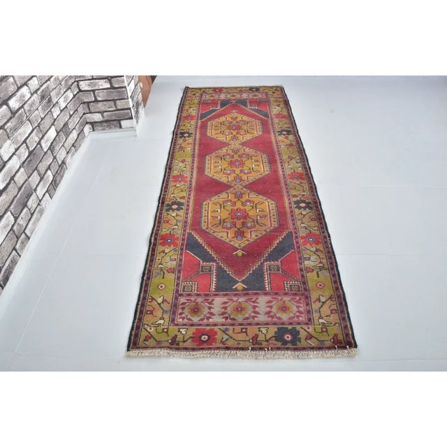 Textile Mid 20th Century Anatolian Kurdish Runner Rug For Sale - Image 7 of 10