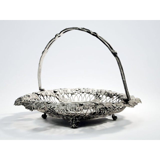 Art Nouveau Fruit Basket from Norblin, Poland, 1900s For Sale - Image 18 of 18