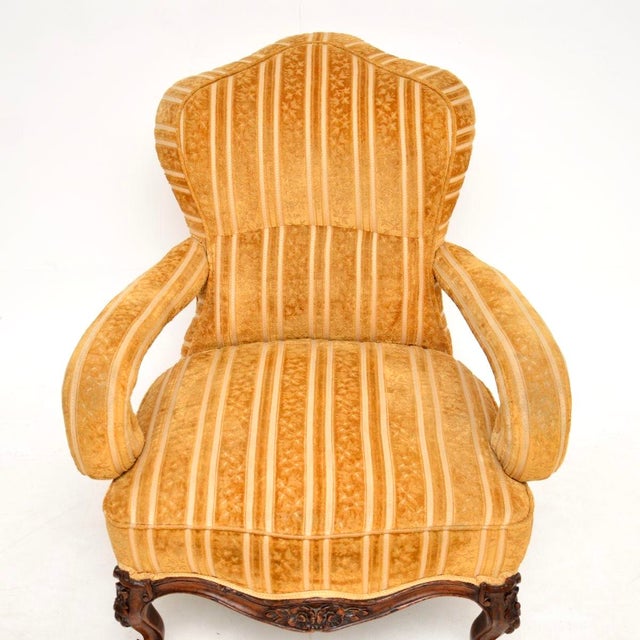 Antique Victorian Carved Walnut Chair, 1860s For Sale - Image 6 of 11