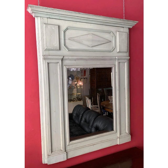 Painted Wooden Mirror, 19th-Century For Sale - Image 6 of 6