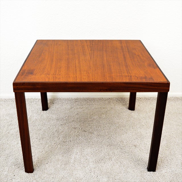 1960s Danish Modern Hans Olsen for Finn Lindebo Teak and Rosewood Side Tables - a Pair For Sale - Image 9 of 13
