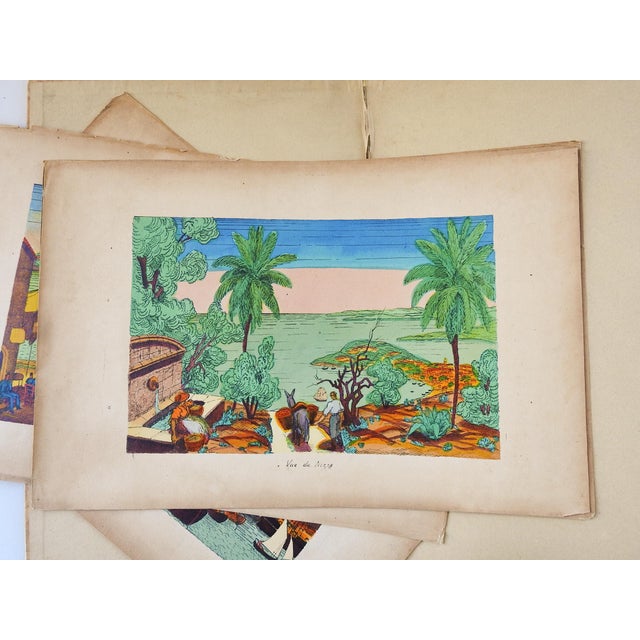 Paper Vintage Portfolio Vues De Provence France Serigraphs - Set of 7 For Sale - Image 7 of 11