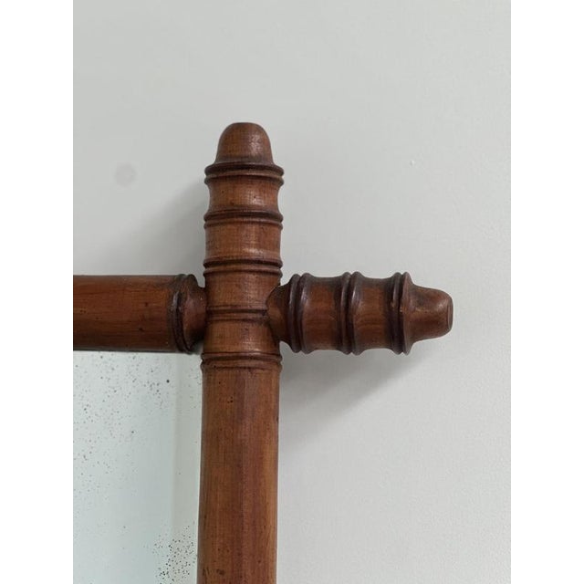 Antique Faux Bamboo Mirror, France For Sale - Image 4 of 14