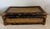 Vintage burnt woven bamboo rattan lidded box with detailed faux tortoise bamboo. Two small compartments and one large spot...
