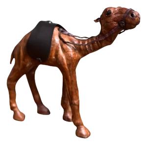 Leather and Hand-Carved Wood Camel from Liberty's London