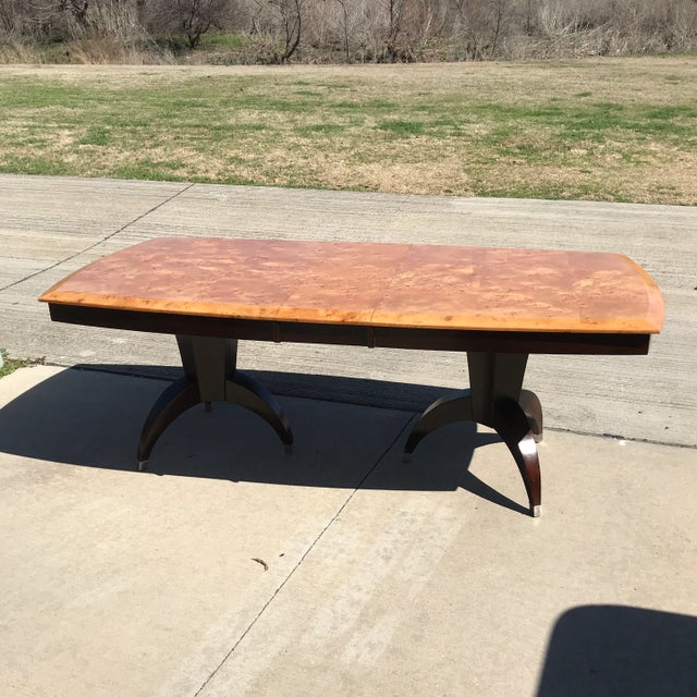 Tapered Dining Table in Birds Eye Maple For Sale - Image 10 of 12
