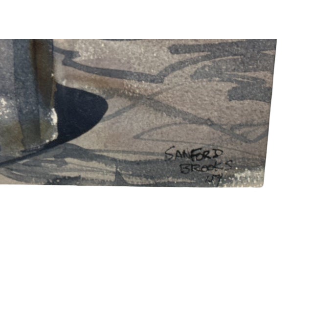 Bring warmth, movement, and timeless character into your space with this original watercolor street scene by Sanford...
