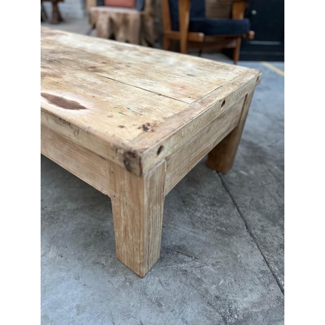 Large Beech Coffee Table, 1950s For Sale - Image 8 of 14