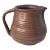 Rustic English Stoneware Pitcher With Gold and Burgundy Glaze For Sale