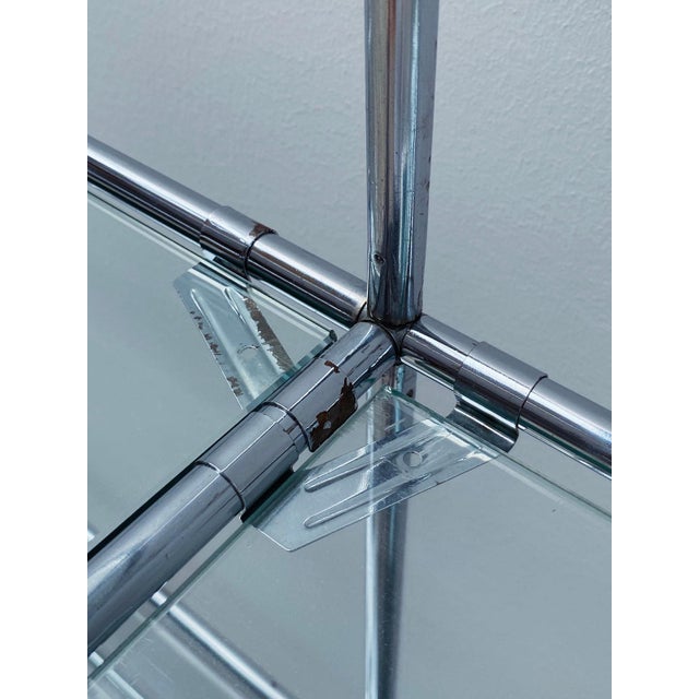 Abstracta Modular Shelf in Chrome and Glass by Poul Cadovius for Royal System, Denmark, 1960s by Poul Cadovius For Sale - Image 6 of 11