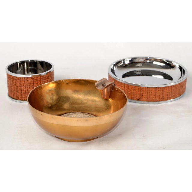 Brass 1950s Dunhill Gold Plate Brass Cigar Ashtray British Colonial England Collectibles For Sale - Image 8 of 13