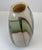 Glass Hand-Blown Art Glass Vase, Cream Green & Brown Modern Design For Sale - Image 7 of 10