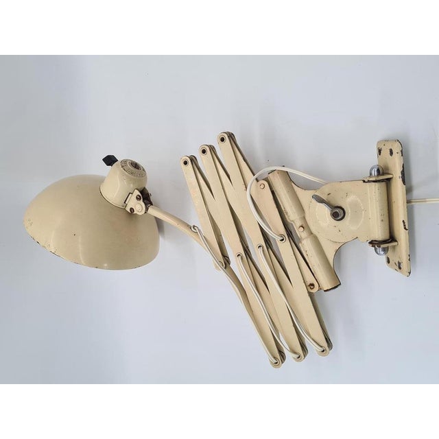 Mid-Century Modern Vintage Industrial Wall-Mounted Scissor Lamp from Kaiser Idell, Germany, 1950s For Sale - Image 3 of 15