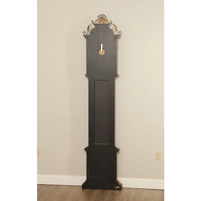 1990s Castilian Imports Low Profile Tall Case Wall Clock For Sale - Image 12 of 13