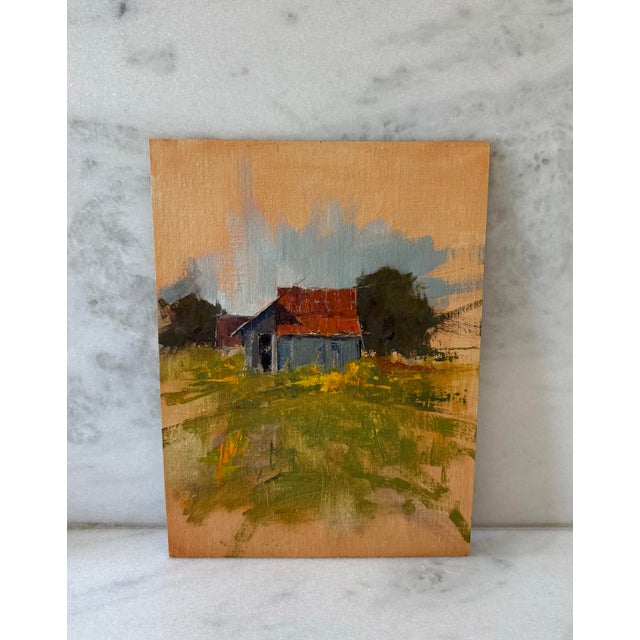 Impressionist Impressionist Landscape Oil Painting on Panel by Judy Davis For Sale - Image 3 of 8