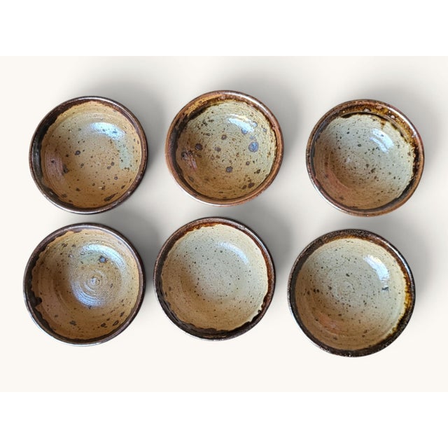 Six stoneware bowls signed by Pierre Digan (1941-2016) and Janet Stedman (1945-1987). Height 7.6 cm Diameter 11.8 cm...
