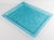 1970s Willy Rizzo Style Ice Effect Turquoise Lucite Barware Serving Tray For Sale - Image 5 of 10