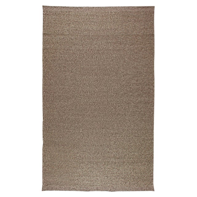 Contemporary Smoked Loop Brown and Ivory Handmade Wool Rug by Doris Leslie Blau For Sale