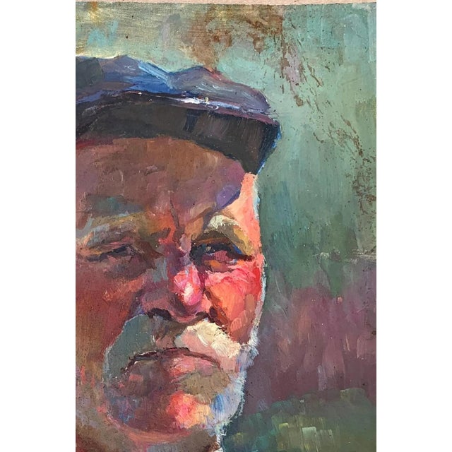 Realism Oil Portrait Painting, Ukrainian Art, 1960s For Sale - Image 3 of 6