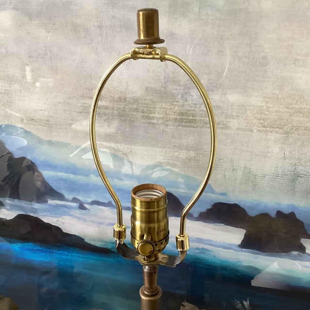 1970s 1970s Niermann Weeks Attributed Gilt Palm Tree Lamps – Fully Restored - a Pair For Sale - Image 5 of 8