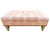 2000 - 2009 Ethan Allen Custom Tufted Pink Textured Ottoman With Nailhead Trim For Sale - Image 5 of 11