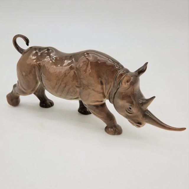 Brown Porcelain Figure Pointed Mole from Göbel, 1970s For Sale - Image 8 of 8