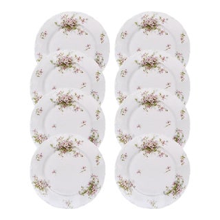 Limoges Schleiger 146a TheodoreHaviland Fine French Porcelain Dinner Plates - Set of 8 For Sale