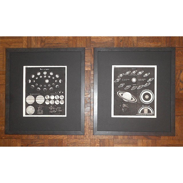 Printmaking Materials Astronomy-Antique 19th Century Lithographs - Celestial Maps/Charts - Framed - a Pair For Sale - Image 7 of 7