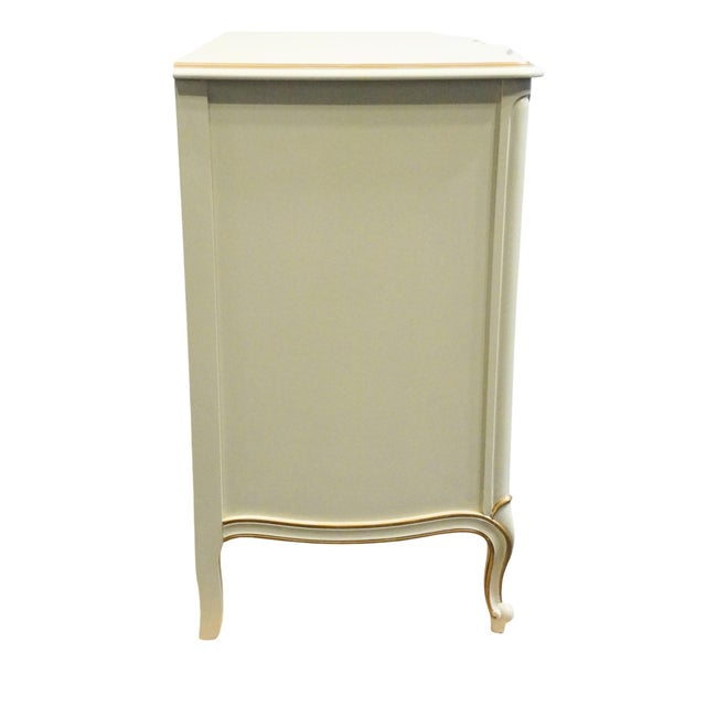 Drexel Furniture Touraine Collection Custom Cream Pained Country French Provincial 54" Double Dresser 200-120-1 For Sale - Image 14 of 15