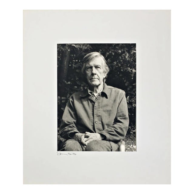 Portrait Photo of John Cage by Rolf Hans, 1990s For Sale