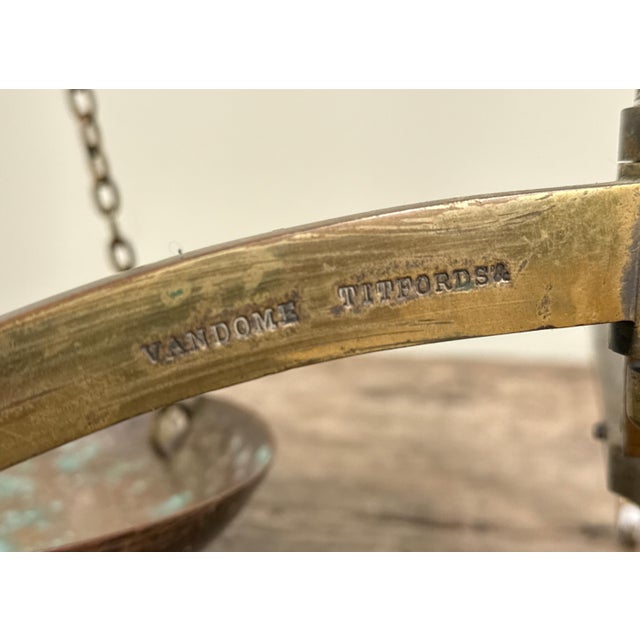 Antique Vandome Titford and Pawson London Brass Apothecary Balance Scale For Sale In Providence - Image 6 of 12