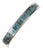 6 1/8" Native American high grade turquoise AB Channel inlay sterling cuff bracelet For Sale