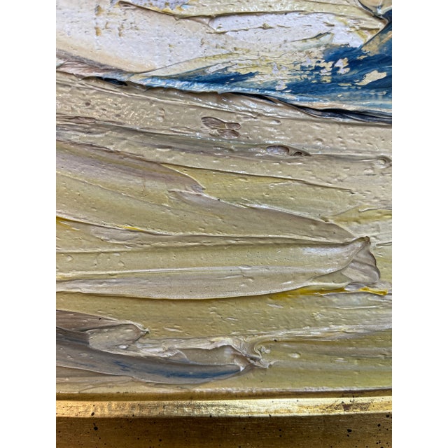 Vintage Colorful Private Beach House Painting For Sale - Image 9 of 13