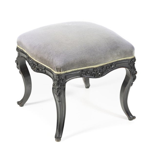 Gray King Jose Style Ottoman in Noble Wood, 18th Century For Sale - Image 8 of 8