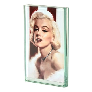 Nile Green Crystal Double-Sided Photo Frame from Fontana Arte, Italy, 1950s For Sale