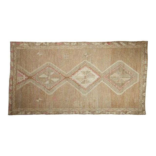 Vintage Distressed Kars Carpet - 5'6" x 10'3" For Sale