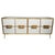 A stunning modern sideboard with white Murano “Grisinato” glass that showcases exceptional Italian craftsmanship and mid-...