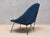 Black Kosmos Lounge Chair in Teal Pierre Frey Bouclé by Augusto Bozzi for Saporiti, 1950s For Sale - Image 8 of 16