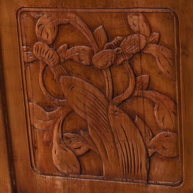 Rocking Cradle in Carved Wood For Sale - Image 5 of 6