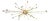 Satin Finish Brass Sputnik Chandelier by Marcelo Bessa For Sale