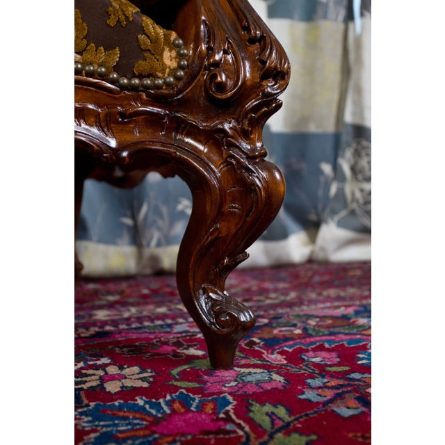 Textile Italian Neo-Baroque Sofa and Lounge Chairs, Set of 5 For Sale - Image 7 of 15